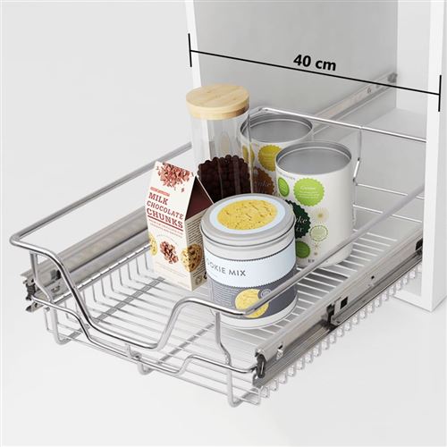 vidaXL Draadmanden uittrekbaar 2 st 400 mm zilver