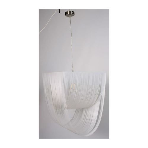 Lustre en fil blanc - L 38 x l 38 cm