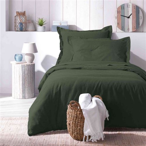 Housse de couette Actually kaki 140x200 cm