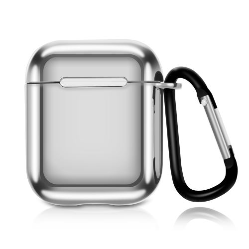 Coque en TPU WISETONY Placage pour Apple AirPods - Argente