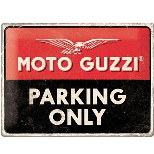 Moto Guzzi logo parking only motorcycles