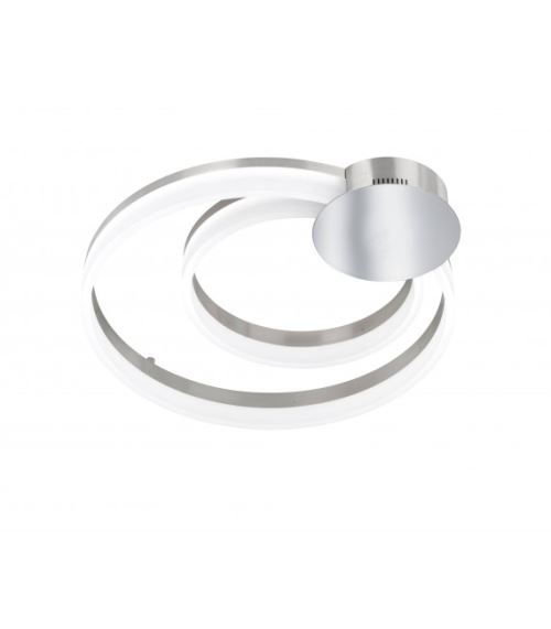 Plafonnier SOUL nickel mat/chrome 1 ampoule LED
