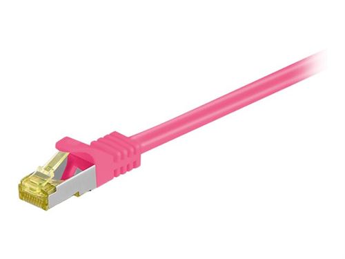 MicroConnect - Cordon de raccordement - RJ-45 (M) pour RJ-45 (M) - 1.5 m - SFTP, PiMF - CAT 7 - sans halogène, sans crochet, bloqué - rose