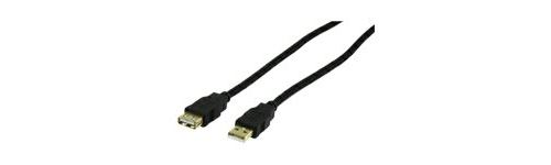 HQ - USB-verlengkabel - USB (V) naar USB (M) - USB 2.0 - 1.8 m - zwart