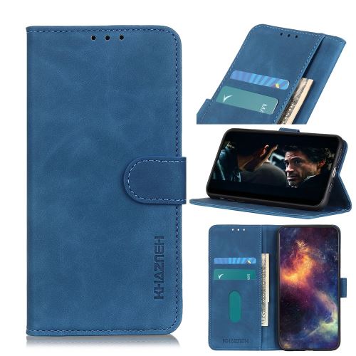 Etui en PU rétro avec support bleu pour votre OnePlus 8 Pro