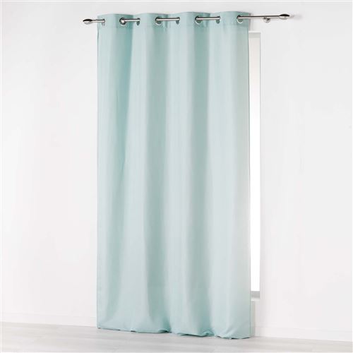 Rideau a oeillets 140 x 260 cm microfibre unie absolu Menthe