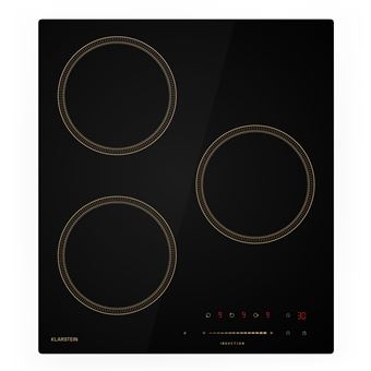 Klarstein Victoria Table de cuisson induction 45 cm 6600 W 3 foyers Réglage par curseur Boost - 1