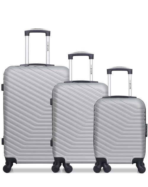 wave paris - lot de 3 - valise weekend, valise