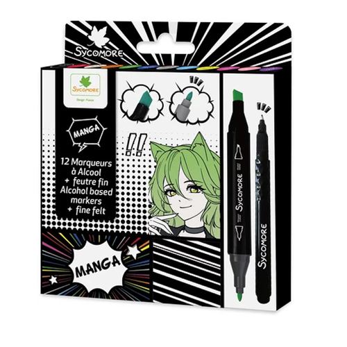 Non Communiqué Vert Manga - Marqueurs A Alcool + Feutre Fin