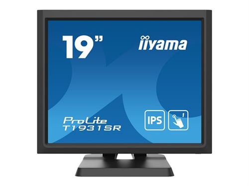 iiyama ProLite T1931SR-B6 - LED-monitor - 19 - aanraakscherm - 1280 x 1024 @ 75 Hz - IPS - 250 cd/m² - 1000:1 - 14 ms - HDMI, VGA, DisplayPort - luidsprekers - matzwart