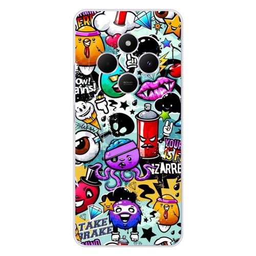 Coque en silicone imprimée compatible Xiaomi Redmi 14C 4G Graffiti 2