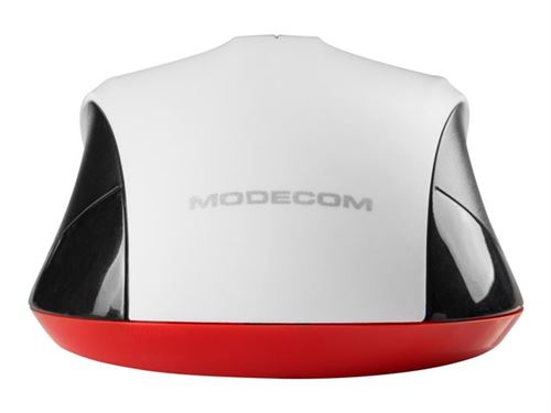 ModeCom MC-WM9.1 - Souris - ergonomique - optique - 4 boutons - sans fil - 2.4 GHz - récepteur sans fil USB - noir et blanc