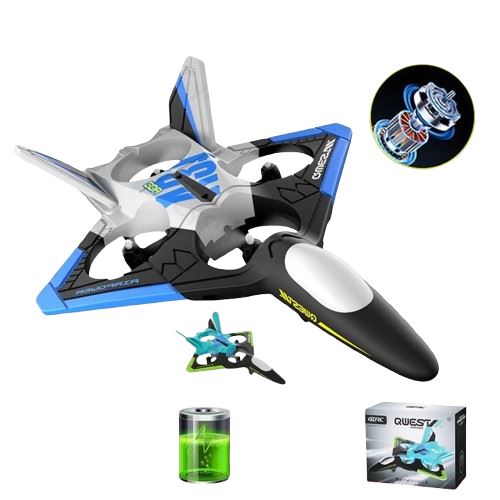 Drone SZSMART V31 Bleu Foam Glider avec caméra 4K Autonomie de la batterie 15 Min 2 Batteries
