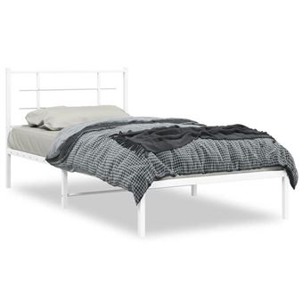 Cadre De Lit Adulte Avec Sommier à Lattes VidaXL - Structure Métal Pour Chambre