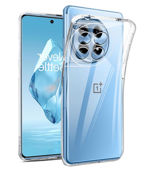 Coque pour OnePlus 12R 5G - housse etui silicone gel fine + verre trempe - TRANSPARENT TPU - htdmobiles