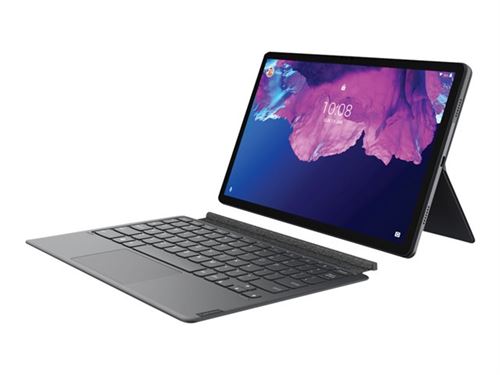 Lenovo Keyboard Pack - Clavier et étui - avec trackpad - POGO pin - gris - pour Tab P11 ZA7R, ZA7S; P11 Plus ZA9N, ZA9R, ZA9W