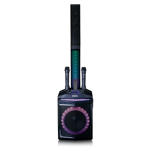 Enceinte avec subwoofer et colonne tweeter Lenco PA-220BK Noir