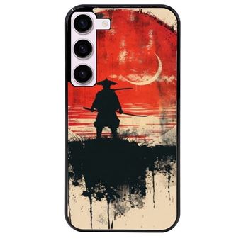 Coque noire Taperso pour Galaxy S25 avec motif samourai rouge - 1