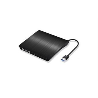 Lecteur/graveur cd-dvd-rw usb 3. 0 pour pc asus branchement portable externe (noir) - 1