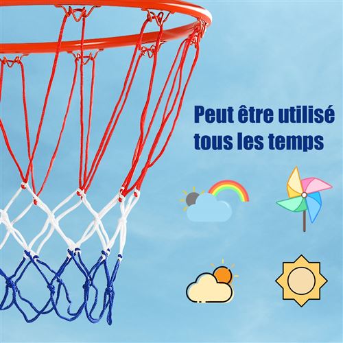 Panier de Basket-ball avec Filet de Rechange 46CM en PE Durable
