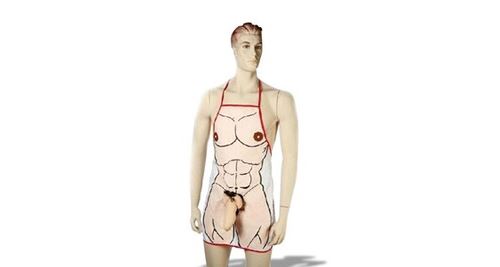 Tablier humoristique avec pénis 3d homme nu sexy