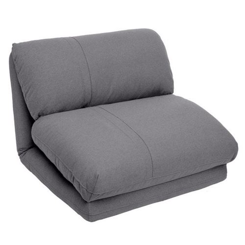 Chauffeuse fauteuil coloris gris foncé en mousse PU - Longueur 82 x Profondeur 79 x Hauteur 60 cm