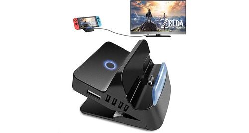 Pour ns switch / commutateur hdmi vidéo lite hôte de charge station d'accueil conversion noir