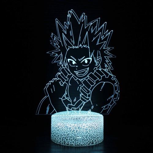 Lampe 3D Tactile Veilleuses Enfant MY2053 My Hero Académia 16 Couleurs avec Telecommande
