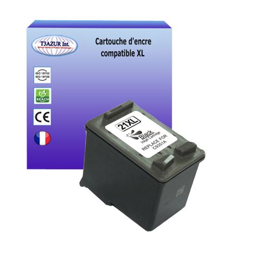 Cartouche compatible avec HP Deskjet F350, F370, F375, F378, F380 remplacent HP 21XL (C9351AE/C9351CE) Noire - T3AZUR