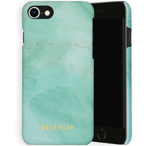 Selencia Coque Maya Fashion pour iPhone SE (2022 / 2020) / 8 / 7 / 6(s) Marble Green