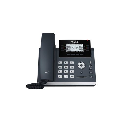 Yealink SIP-T42U - Téléphone VoIP avec ID d appelant - à 5 voies capacité d appel - SIP, SIP v2, SRTP - 12 lignes - gris classique