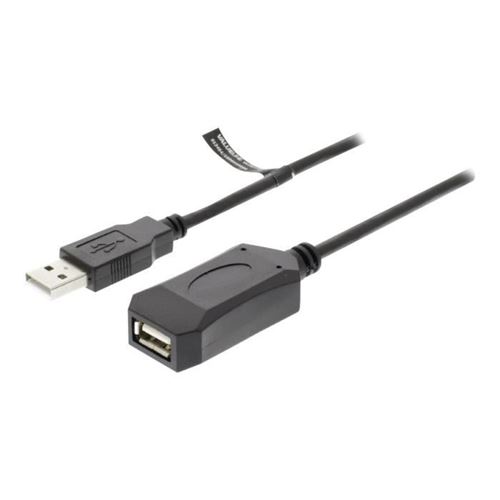 Nedis - USB-verlengkabel - USB (M) naar USB (V) - USB 2.0 - 10 m - actief - zwart