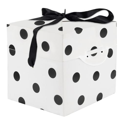 boîte cadeau cubique carton pliable festif 13cm - DI2885