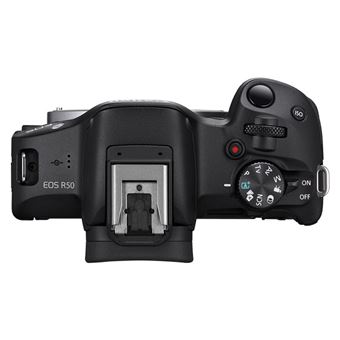 Canon EOS R50 - Appareil photo numérique - sans miroir - 24.2 MP - APS-C - 4K / 30 pi/s - corps uniquement - Wi-Fi, Bluetooth - noir