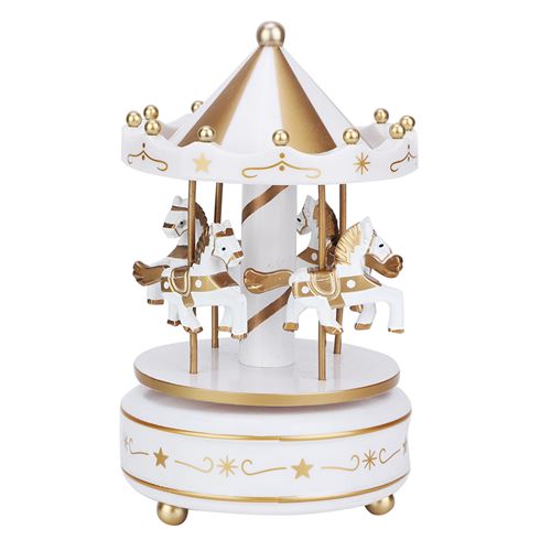 Boîte à Musique Carrousel Blanc
