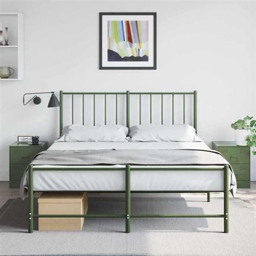 VIDAXL - Table de chevet - Acier - Vert - 34,5x39x44 cm - Lot de 2 - Image 2