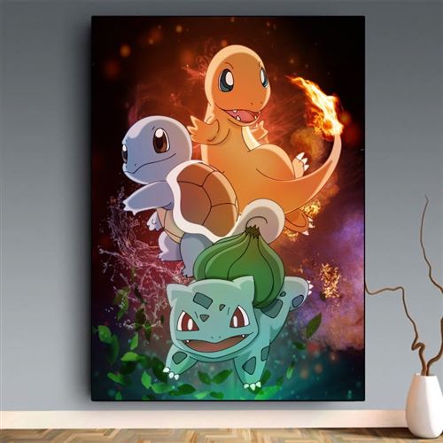 Toile Pokemon Salamèche - 30x40cm - Affiche Poster Chambre Bébé