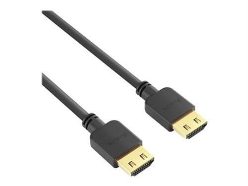 PureLink PureInstall Series - High speed - câble HDMI avec Ethernet - HDMI mâle pour HDMI mâle - 1 m - blindé - noir - sans halogène support 4K