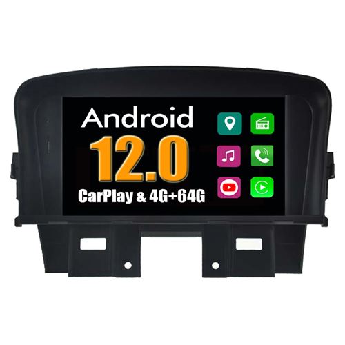 Autoradio CarPlay Multimédia RoverOne Android 4Go RAM 64Go ROM GPS pour Chevrolet Cruze Lacetti 2009-2012