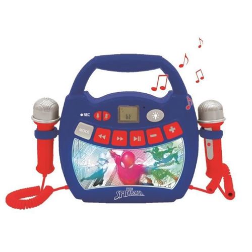 SPIDER-MAN - Enceinte Bluetooth - Effets Lumineux et Micros