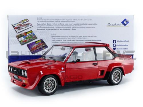 Voiture Miniature de Collection SOLIDO 1-18 - FIAT 131 Abarth - 1980 - Red - 1806002