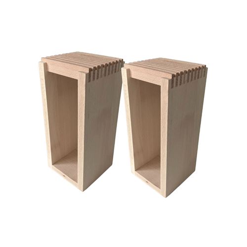 Non Communiqué Ensemble De 2 Blocs Couteaux En Bois Fackelmann Boissellerie