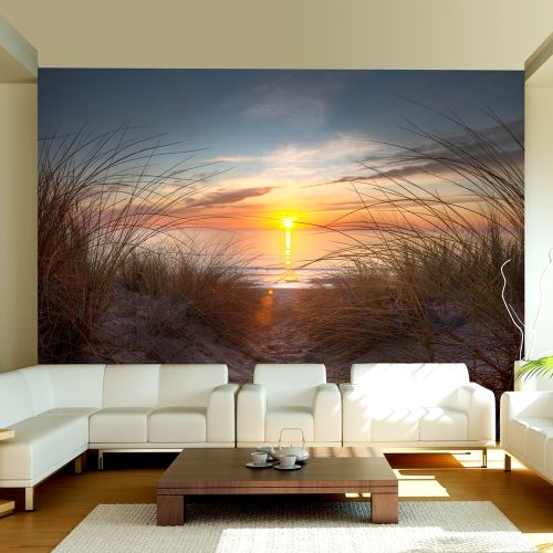 Papier peint - Coucher de soleil sur l'océan Atlantique -