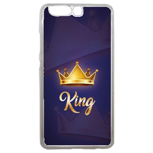 Coque King Fond Bleu Compatible P10 Transparent