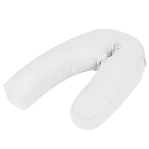 vidaXL Coussin de grossesse en forme de J 54 x 43 cm Blanc