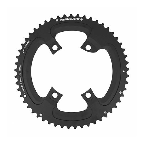 Plateau route 4bra 53dts exterieur type shimano ultegra r8000-8050 noir ct2 stronglight 11v. (pour plateau 39dts)