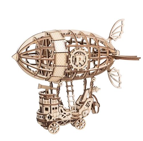 Robotime Puzzle 3D Airship 18 cm bois naturel 176 pièces