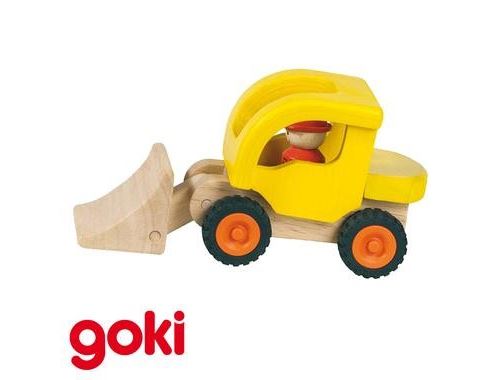 Camion Pelleteuse Solide Jouet En Bois Pour Enfant 2 Ans +