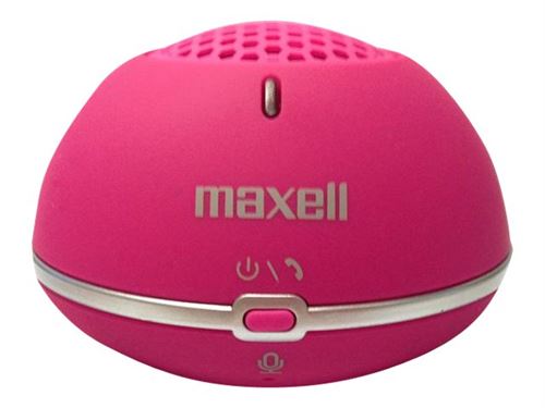 Maxell MXSP-BT01 - Haut-parleur - pour utilisation mobile - sans fil - Bluetooth - 2 Watt - rose