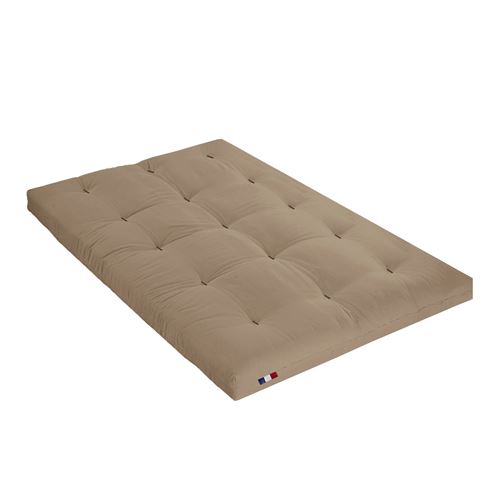 Matelas Futon Latex Couleur - Taupe, Dimensions - 160 x 200 cm